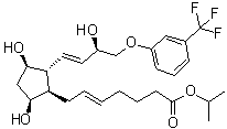 5,6-反式-曲伏前列素分子结构 (CAS 1563176-59-9)