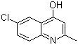 6-氯-2-甲基-4-羟基喹啉分子结构 (CAS 15644-86-7)