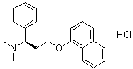 (alphaR)-N,N-二甲基-alpha-[2-(1-萘基氧基)乙基]苯甲胺盐酸盐(1:1)分子结构 (CAS 156453-51-9)
