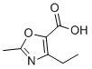 structure of CAS# 1564709-36-9, 4-乙基-2-甲基恶唑-5-羧酸