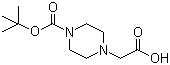 4-Boc-1-哌嗪乙酸分子结构 (CAS 156478-71-6)