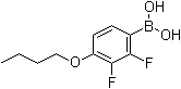 (4-丁氧基-2,3-二氟苯基)硼酸分子结构 (CAS 156487-12-6)