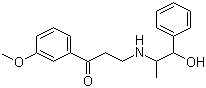 CAS # 15687-41-9, Oxyfedrine, (R-(R*,S*))-3-((2-Hydroxy-1-methyl-2-phenylethyl)amino)-1-( 3-methoxyphenyl)-1-propanone
