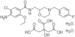 枸橼酸莫沙必利分子结构 (CAS 156925-25-6)