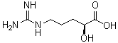 structure of CAS# 157-07-3, L-5-Guanidino-2-hydroxyvaleric acid