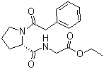 N-(1-(苯基乙酰基)-L-脯氨酰)甘氨酸乙酯分子结构 (CAS 157115-85-0)