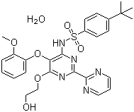 波生坦(水合物)分子结构 (CAS 157212-55-0)