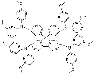 CAS # 1573202-44-4, N2,N7,N2',N7'-Tetrakis(3-methoxyphenyl)-N2,N7,N2',N7'-tetrakis(4-methoxyphenyl)-9,9'-spirobi[9H-fluorene]-2,2',7,7'-tetramine