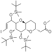 CAS 登录号：157322-83-3, (12E)-3,7:6,10-二脱水-2,4,5,12,13-五脱氧-8,9,11-三-O-[(1,1-二甲基乙基)二甲基硅烷基]-13-碘-L-阿拉伯-D-阿洛-十三糖-12-烯酸甲酯