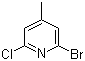 2-溴-6-氯-4-甲基吡啶分子结构 (CAS 157329-89-0)