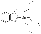 2-三丁基锡烷基-1-甲基-1H-吲哚分子结构 (CAS 157427-46-8)
