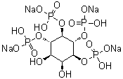 D-myo-肌醇 1,4,5,6-四(磷酸二氢酯)四钠盐分子结构 (CAS 157542-47-7)