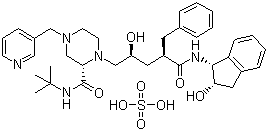 硫酸茚地那韦分子结构 (CAS 157810-81-6)