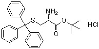 S-(三苯基甲基)-L-半胱氨酸叔丁酯盐酸盐分子结构 (CAS 158009-03-1)