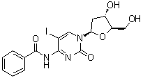 N-苯甲酰基-2'-脱氧-5-碘胞苷分子结构 (CAS 158042-39-8)