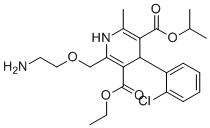 structure of CAS# 158151-92-9, 3-乙基5-异丙基2-((2-氨基乙氧基)甲基)-4-(2-氯苯基)-6-甲基-1,4-二氢吡啶-3,5-二羧酸酯