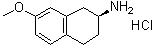 (2S)-2-氨基-7-甲氧基-1,2,3,4-四氢萘盐酸盐分子结构 (CAS 158223-16-6)