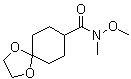 structure of CAS# 158243-48-2, N-甲氧基-N-甲基-1,4-二氧杂螺[4.5]癸烷-8-甲酰胺