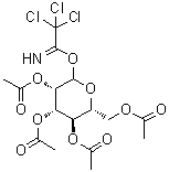 D-吡喃甘露糖 2,3,4,6-四乙酸酯 1-(2,2,2-三氯亚氨乙酸酯)分子结构 (CAS 158250-57-8)