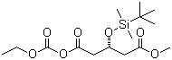 structure of CAS# 158275-79-7, 1-Ethoxycarbonyl-5-methyl-(3R)-3-tert-butyl-dimethylsilyloxypentanedioate