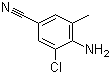 4-氨基-3-氯-5-甲基苯甲腈分子结构 (CAS 158296-69-6)