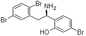 2-[(1R)-1-氨基-2-(2,5-二溴苯基)乙基]-5-溴苯酚分子结构 (CAS 1585969-24-9)