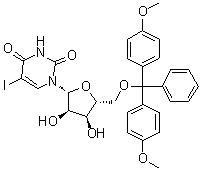 5'-O-[二(4-甲氧基苯基)苯基甲基]-5-碘尿苷分子结构 (CAS 158728-68-8)