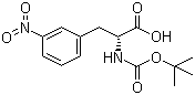N-叔丁氧羰基-D-3-硝基苯丙氨酸分子结构 (CAS 158741-21-0)