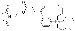 CAS # 158745-44-9, N-[3-(Tributylstannyl)benzoyl]-glycine 2-(2,5-dihydro-2,5-dioxo-1H-pyrrol-1-yl)ethyl ester
