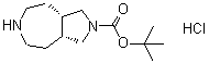 structure of CAS# 1588507-46-3, (3aR,8aS)-rel-八氢-吡咯并[3,4-d]氮杂卓-2(1H)-羧酸叔丁酯盐酸盐
