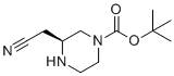 structure of CAS# 1589082-06-3, (S)-叔-丁基3-(氰基甲基)哌嗪-1-羧酸酯