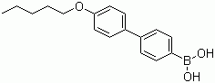4-戊氧基联苯硼酸分子结构 (CAS 158937-25-8)