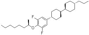 CAS # 159077-75-5, [4(R)-[trans(trans)]]-1,3-Difluoro-2-[(1-methylheptyl)oxy]-5-(4'-propyl[1,1'-bicyclohexyl]-4-yl)benzene