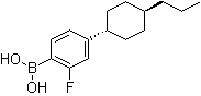 structure of CAS# 159119-10-5, B-[2-氟-4-(反式-4-丙基环己基)苯基]硼酸