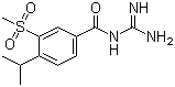 structure of CAS# 159138-80-4, N-(Aminoiminomethyl)-4-(1-methylethyl)-3-(methylsulfonyl)benzamide
