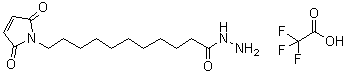 马来酰亚胺基十一烷酰肼三氟乙酸盐分子结构 (CAS 1593661-78-9)