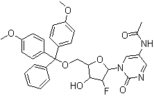 structure of CAS# 159414-98-9, N-乙酰基-5'-O-[双(4-甲氧基苯基)苯基甲基]-2'-脱氧-2'-氟胞苷