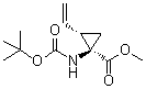 (1R,2S)-1-[[叔丁氧羰基]氨基]-2-乙烯基环丙烷羧酸甲酯分子结构 (CAS 159622-09-0)