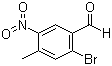2-溴-4-甲基-5-硝基苯甲醛分子结构 (CAS 159730-72-0)