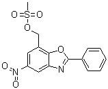 5-硝基-2-苯基-7-苯并恶唑甲醇甲烷磺酸酯分子结构 (CAS 1597402-23-7)