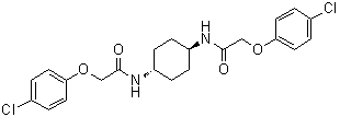 N,N'-反式-1,4-环己烷二基二[2-(4-氯苯氧基)乙酰胺]分子结构 (CAS 1597403-47-8)