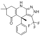 CAS 登录号：1597438-92-0, (4S)-4,7,7-三甲基-4-苯基-3-(三氟甲基)-2,6,8,9-四氢吡唑并[3,4-b]喹啉-5-酮