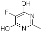 5-氟-2-甲基嘧啶-4,6-二醇分子结构 (CAS 1598-63-6)