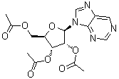 9-(2,3,5-三-O-乙酰基-beta-D-呋喃核糖基)-9H-嘌呤分子结构 (CAS 15981-63-2)