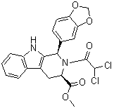 (1R,3R)-1-(1,3-苯并二氧杂环戊烯-5-基)-2-(2,2-二氯乙酰基)-2,3,4,9-四氢-1H-吡啶并[3,4-b]吲哚-3-羧酸甲酯分子结构 (CAS 1598416-08-0)
