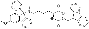 structure of CAS# 159857-60-0, N-[(9H-芴-9-基甲氧基)羰基]-N'-[(4-甲氧基苯基)二苯基甲基]-L-赖氨酸