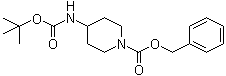 1-苄氧羰基-4-叔丁氧羰基氨基哌啶分子结构 (CAS 159874-20-1)