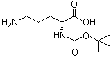 N2-[叔丁氧羰基]-D-鸟氨酸分子结构 (CAS 159877-12-0)