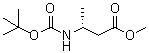 (R)-3-[[叔丁氧羰基]氨基]丁酸甲酯分子结构 (CAS 159877-47-1)