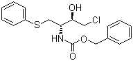 [(1R,2S)-3-氯-2-羟基-1-[(苯基硫)甲基]丙基]氨基甲酸苄酯分子结构 (CAS 159878-02-1)
